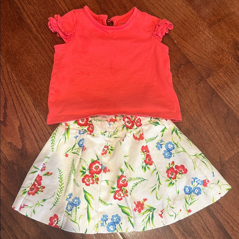 Janie and Jack shirt and skirt